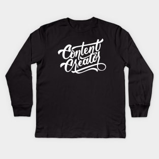 Content Creator Kids Long Sleeve T-Shirt